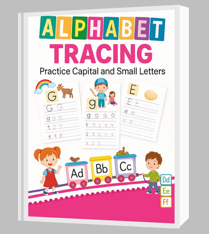 Alphabet Activity Book for Kids – Pre-KG (Age 3+) | Learn Letters, Tracing & Vocabulary | Printable PDF