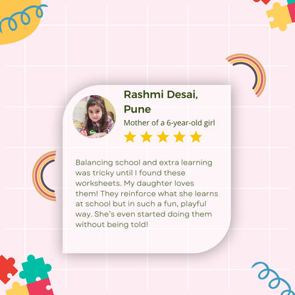 Skill-Building Worksheets for Grade 1 (Age 6) – Boost English, Math, Logic, Brain Games & More | Printable PDF