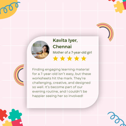 Skill Boost Worksheets for Grade 2 (Age 7) – Advance Learning in Language, Math, GK & Reasoning | Printable PDF