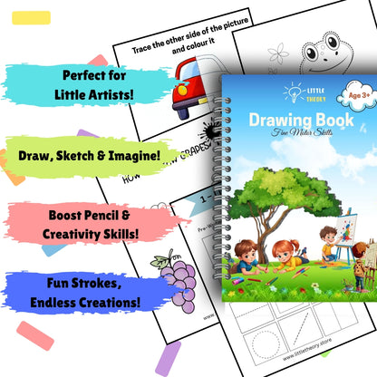 Drawing Book for Kids – Nursery Level (Age 3+) | Build Creativity, Confidence & Fine Motor Skills | Printable PDF