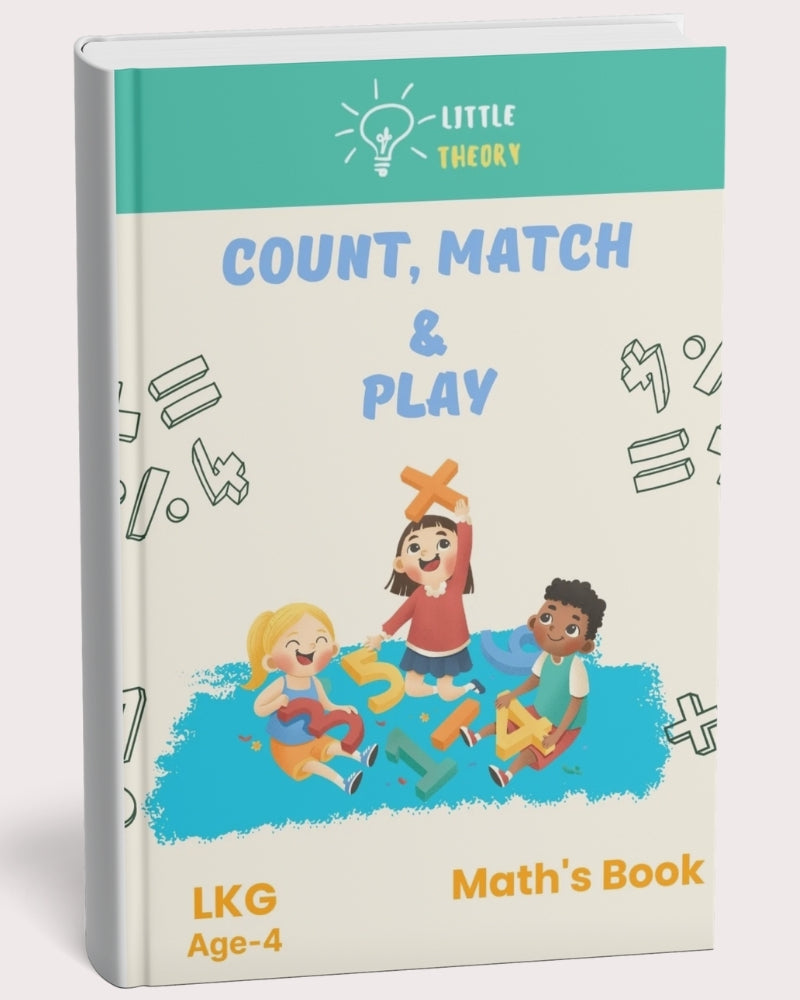 Interactive Learning Worksheets for LKG (Age 4) – Build Early Skills in Phonics, Numbers, Shapes, Pre-Writing & More | Printable PDF